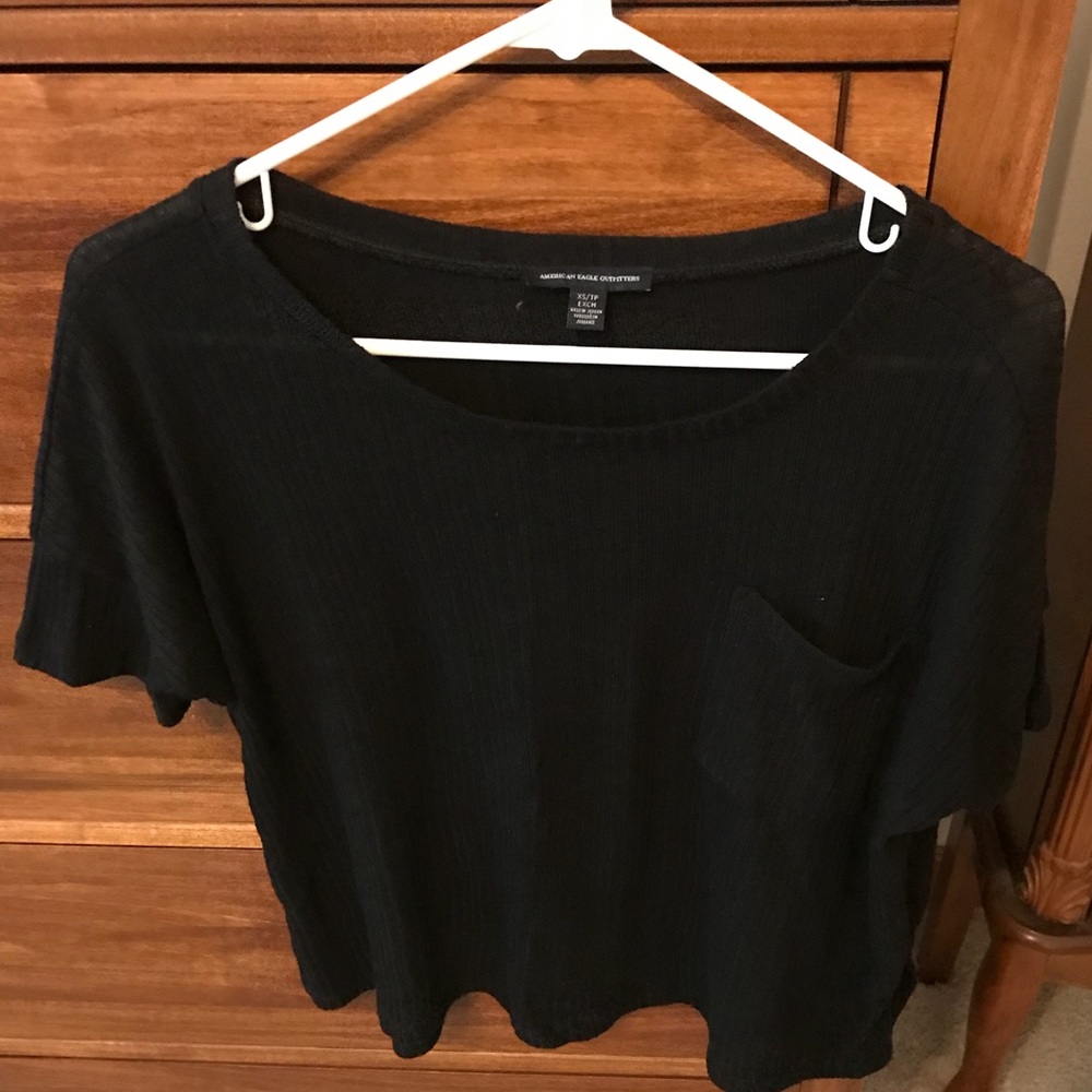 American Eagle short sleeve sweater pocket tee